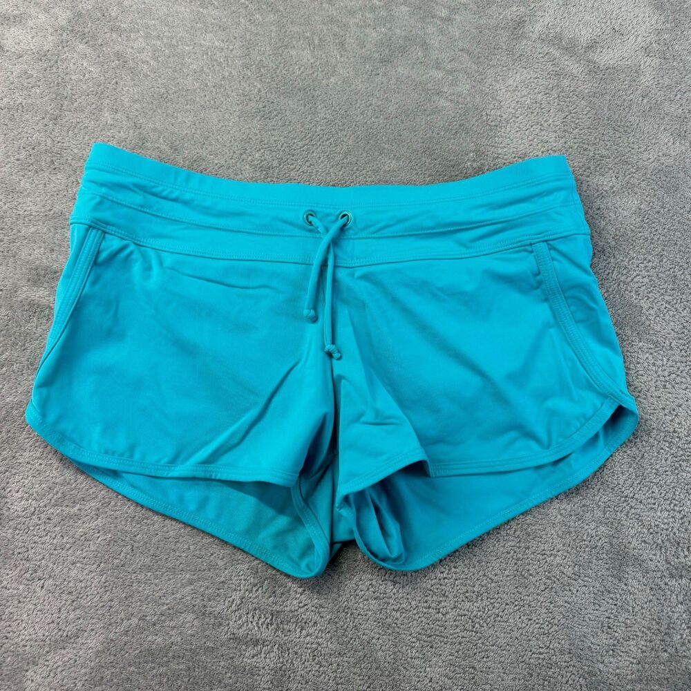 Athleta Shorts Women's Small Blue Stretch Activewear Running Drawstring Casual